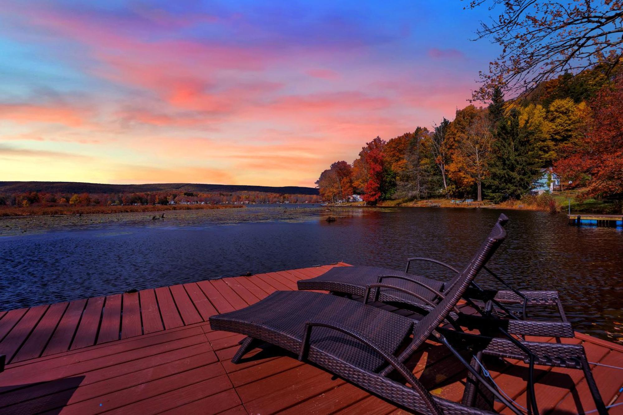 Lakefront A-Frame, Dock, Kayaks, Fire Place Lake Ariel 外观 照片
