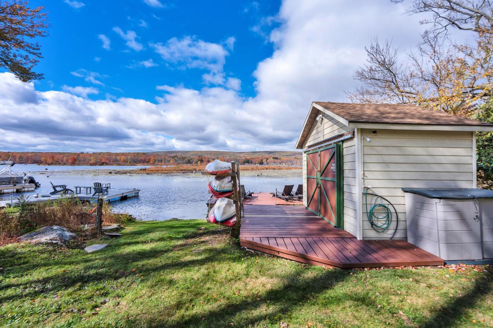 Lakefront A-Frame, Dock, Kayaks, Fire Place Lake Ariel 外观 照片